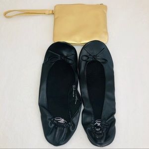 Dr Scholls Fast Flats Black size 7-8. EUC